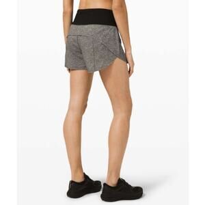 Lululemon Speed Up High Rise Shorts Heather Gray Sz 8 Athleisure Workout Gym
